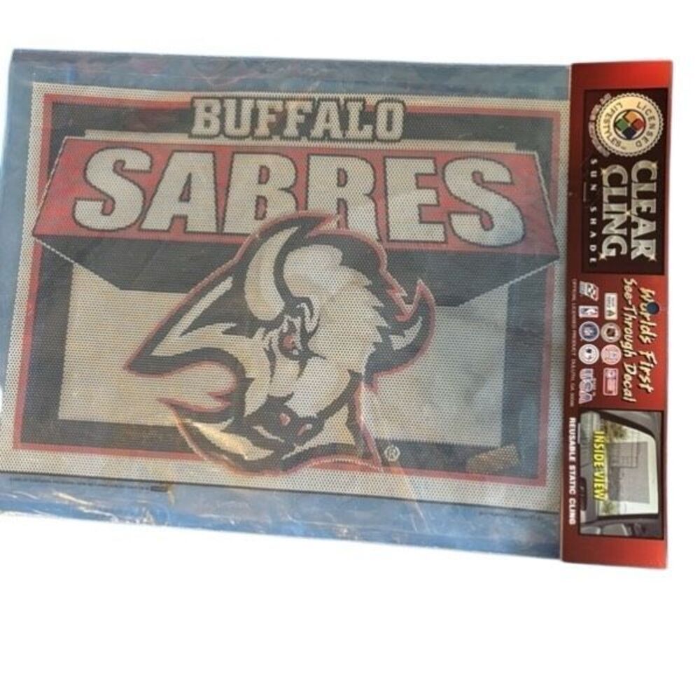 Buffalo Sabres Clear Cling Sun Shade *New*